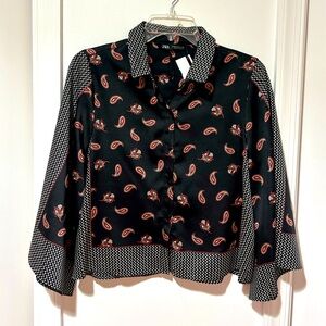 Zara Paisley Button Down